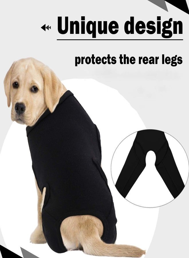ROZKITCH Dog Pants to Prevent Licking for Rear Right Left Leg, Adjustable Pet Prevent Licking Wound Elbow Protector, Dog Cone Collar Alternative for Sprain ACL CCL Arthritis Joint Care Black M - Image 5